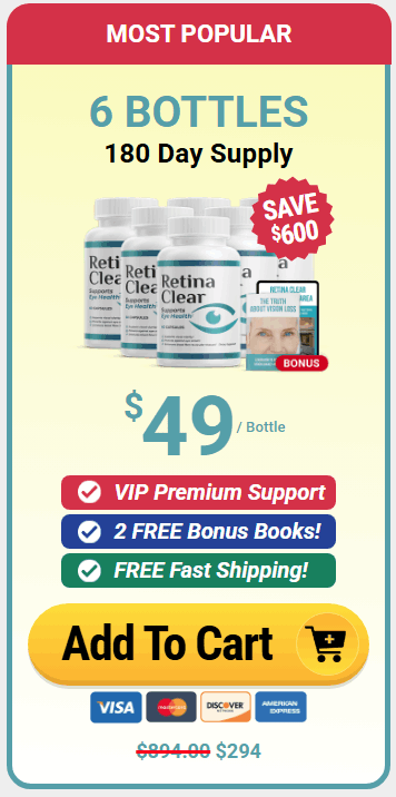 Order RetinaClear 6 Bottles